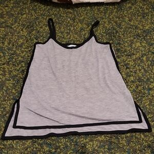 Old Navy Heather Gray Camisole with Black Trim